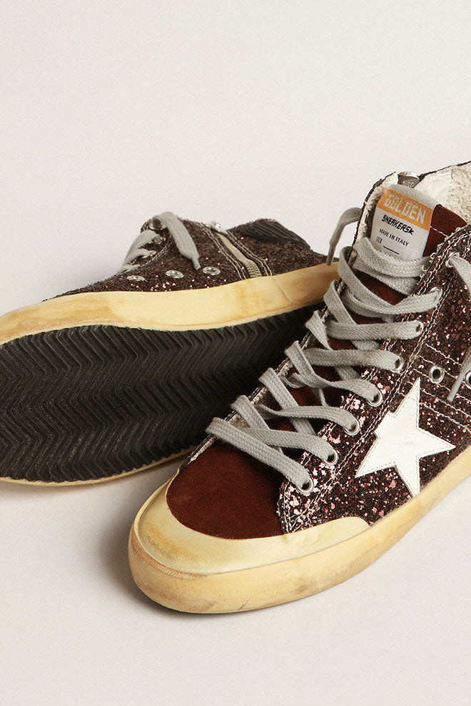 Tenis Golden Goose Francy Penstar Glitter Upper Mujer