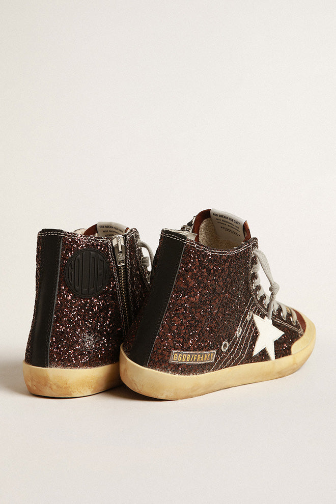 Tenis Golden Goose Francy Penstar Glitter Upper Mujer