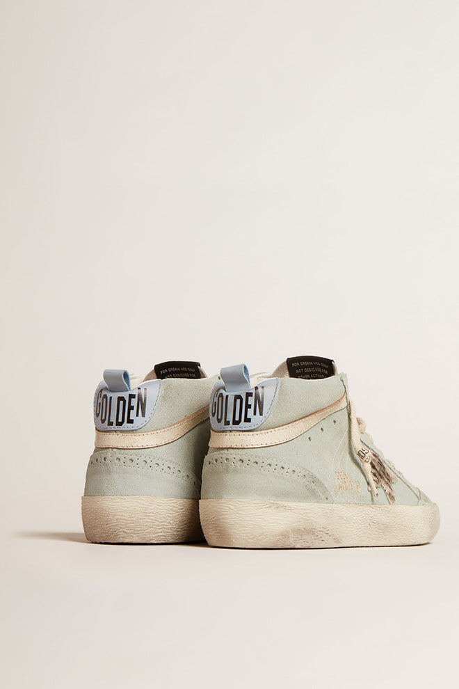 Tenis Golden Goose Mid Star Suede Upper Zebra Horsy Mujer