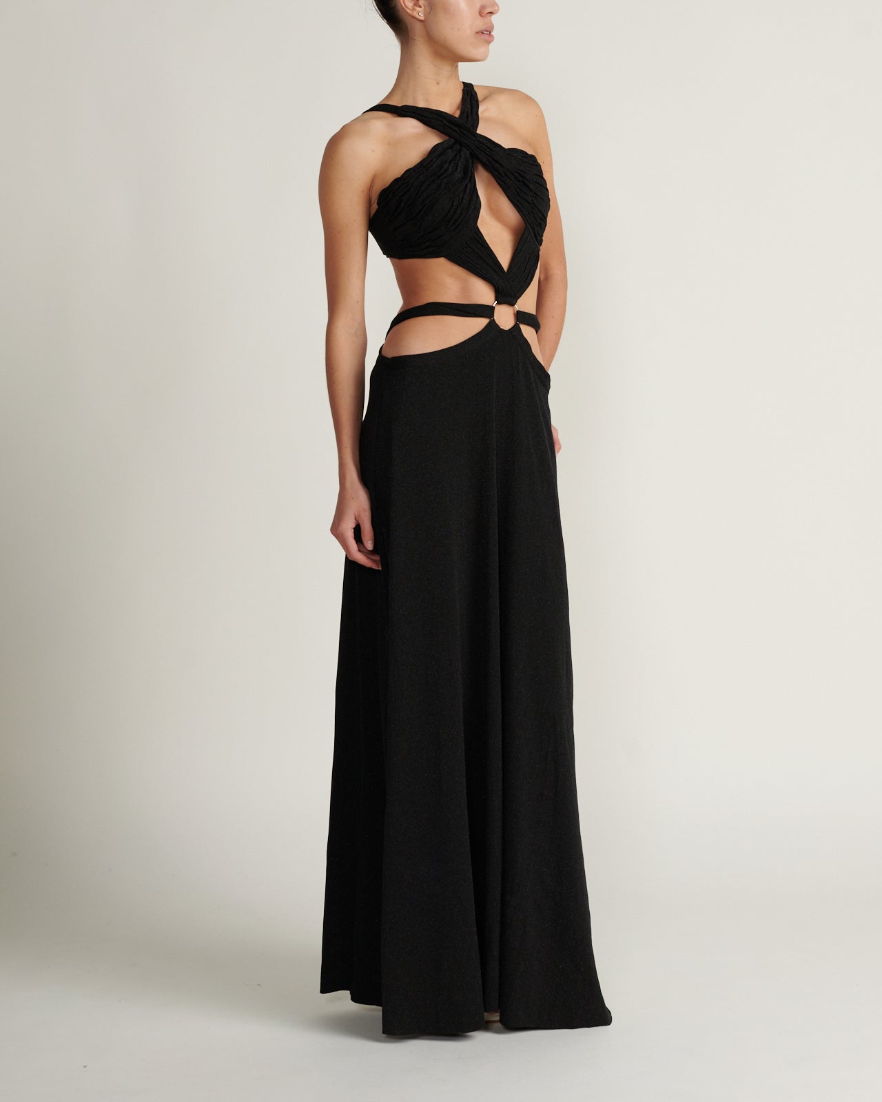 Vestido Maxi Cut Out Negro