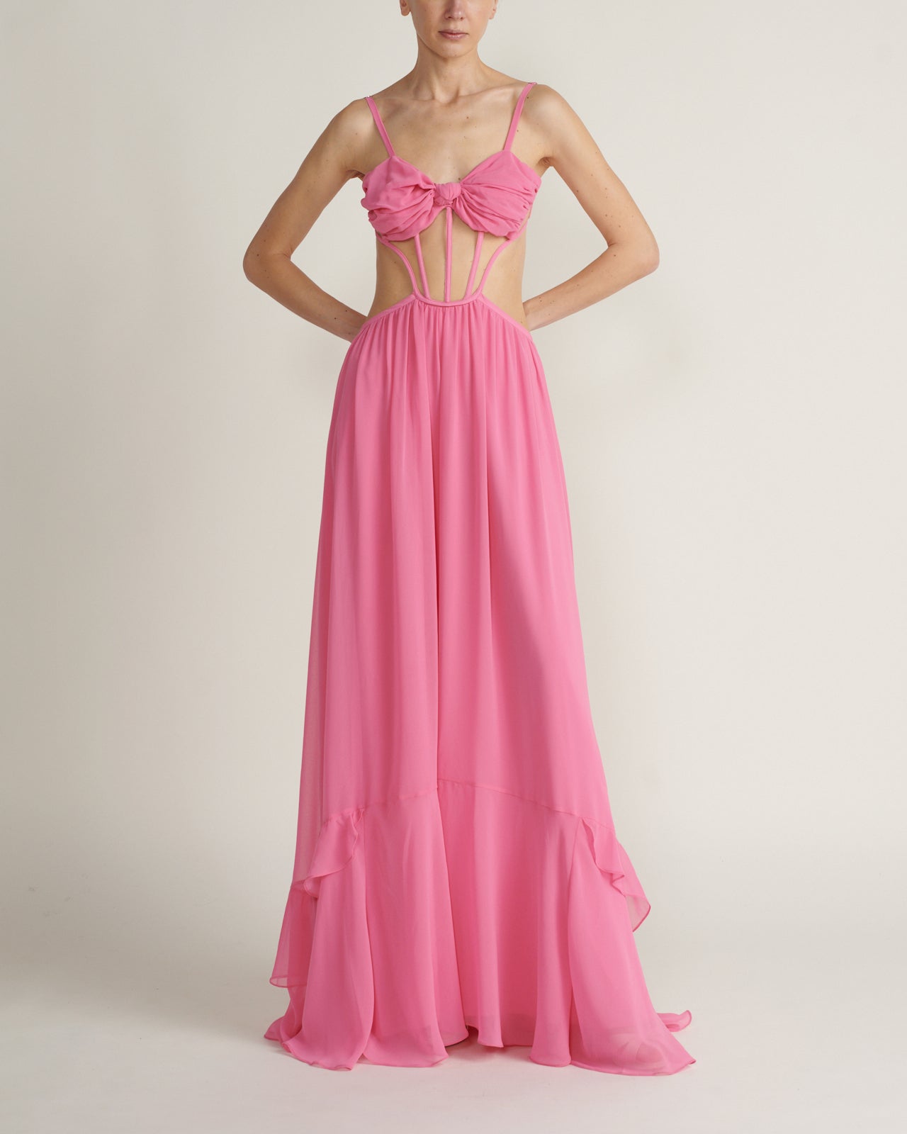 Vestido Maxi Bralette Rosado