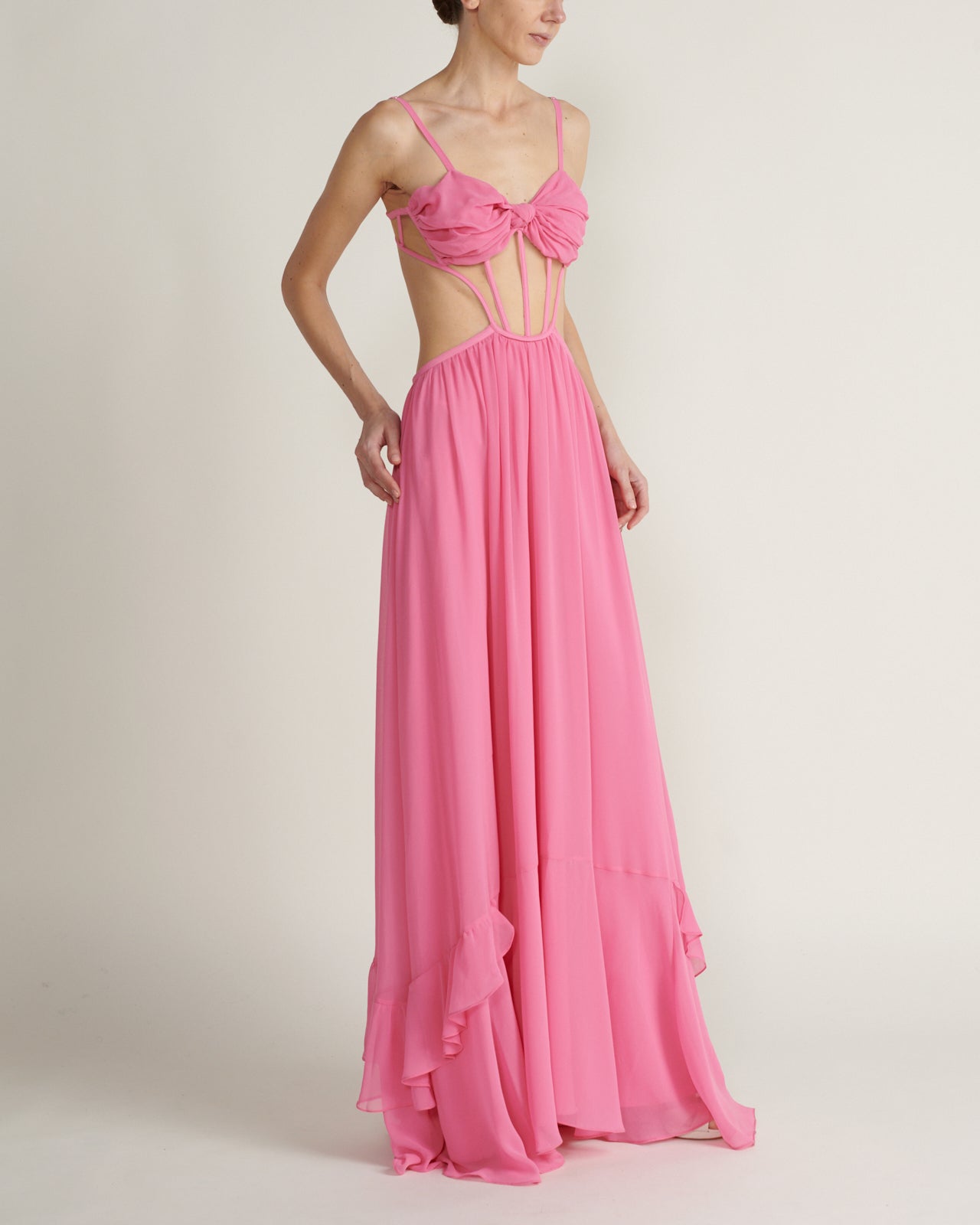 Vestido Maxi Bralette Rosado