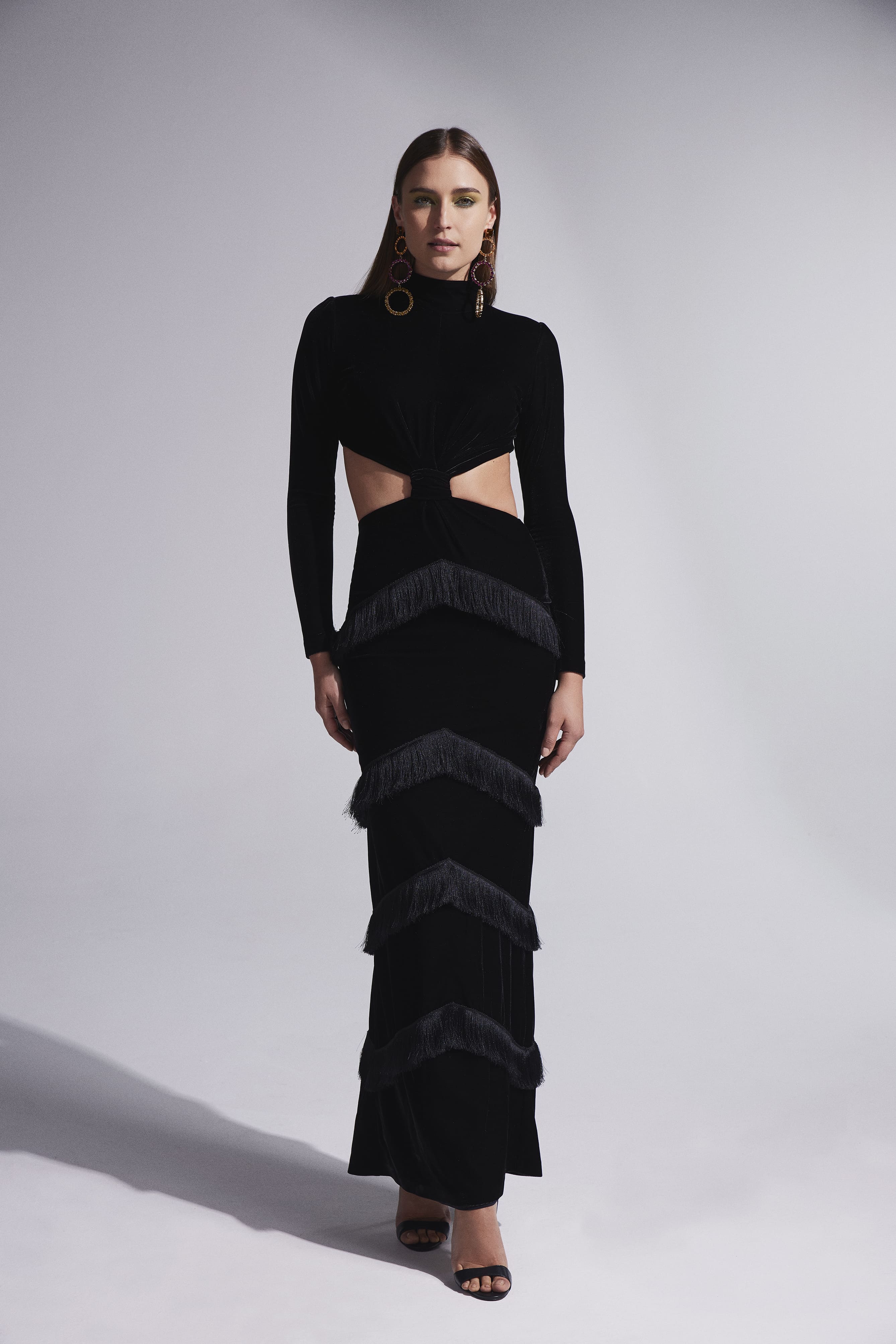 Vestido Maxi Sleeve Cut Out