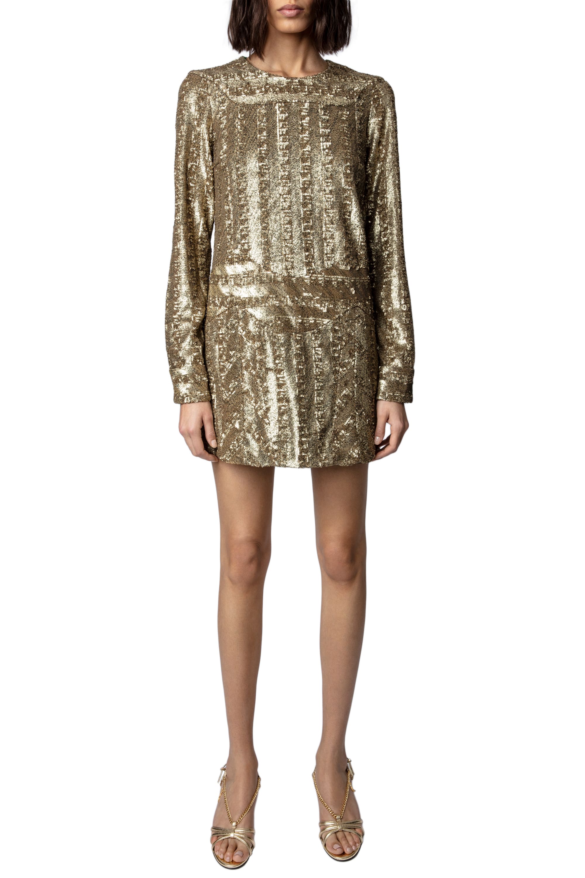 Vestido Roysse Sequins Bronze